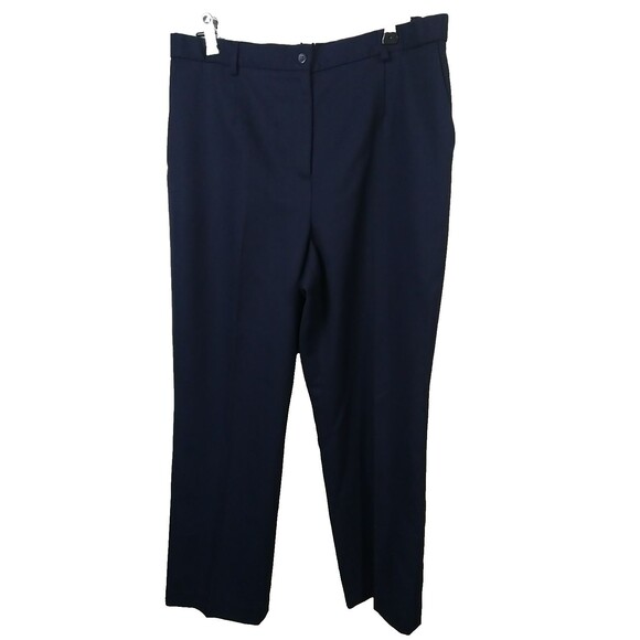 Pendleton Woman 12 Navy Blue Trouser Pants Lined 100 Virgin Wool USA Formal Prof - Picture 1 of 11